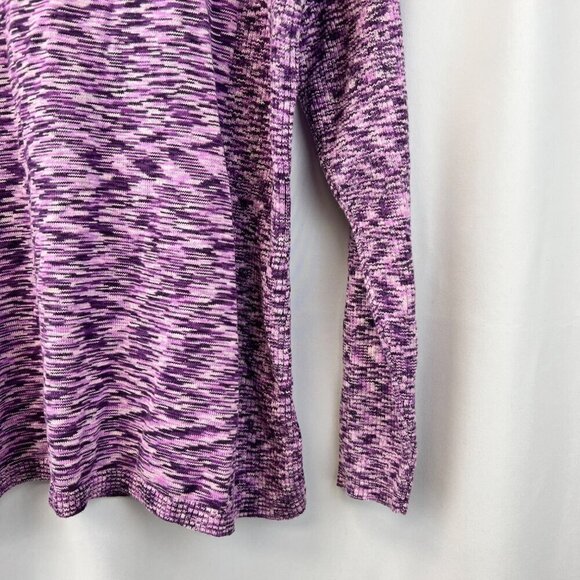 Relativity Women’s Round Neck Long Sleeve Pullover Sweater Purple Space Dye 2X - Picture 4 of 9